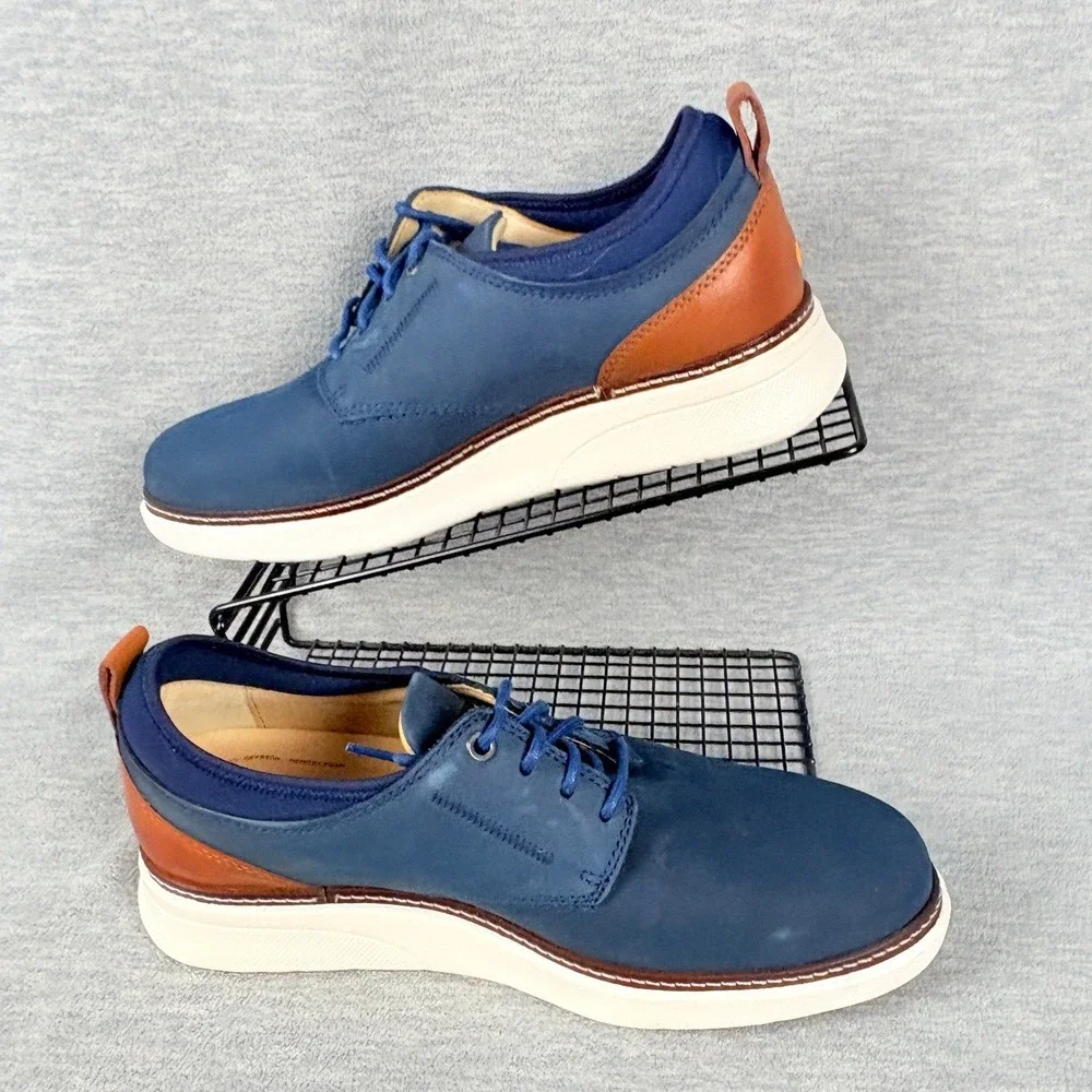 Samuel Hubbard Rafael Lace Up Shoes Mens 9.5 W Blue Navy Nubuck Leather Lace Up